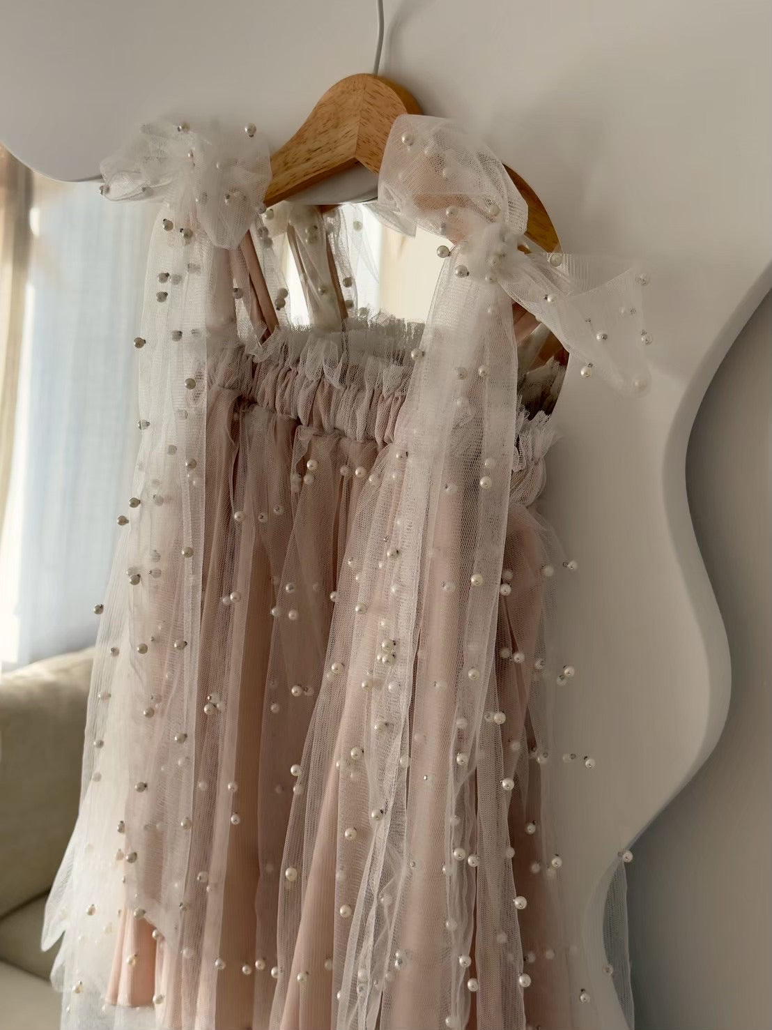 Nelia wear perl dress