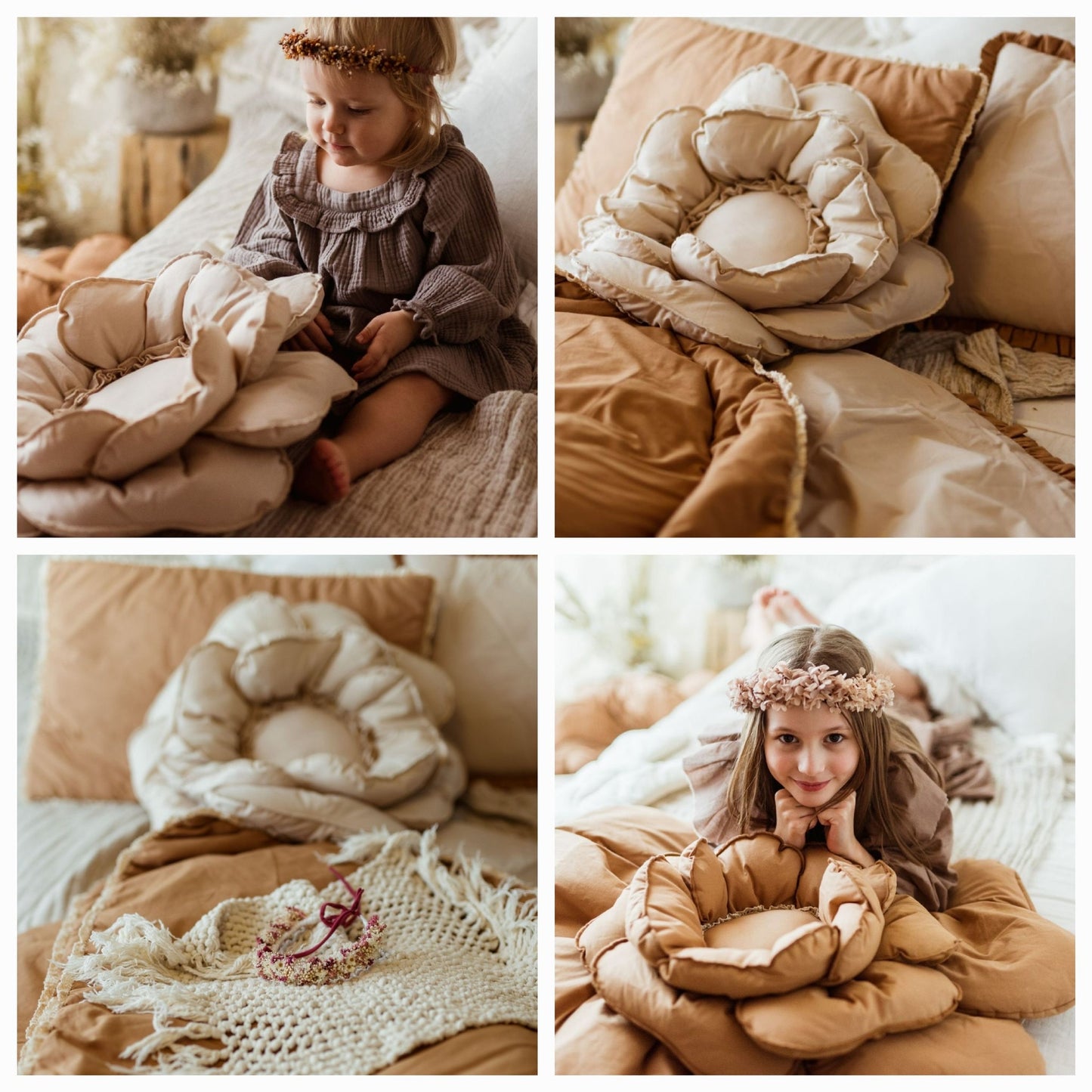 【PRE ORDER】Flower cushion BEIGE