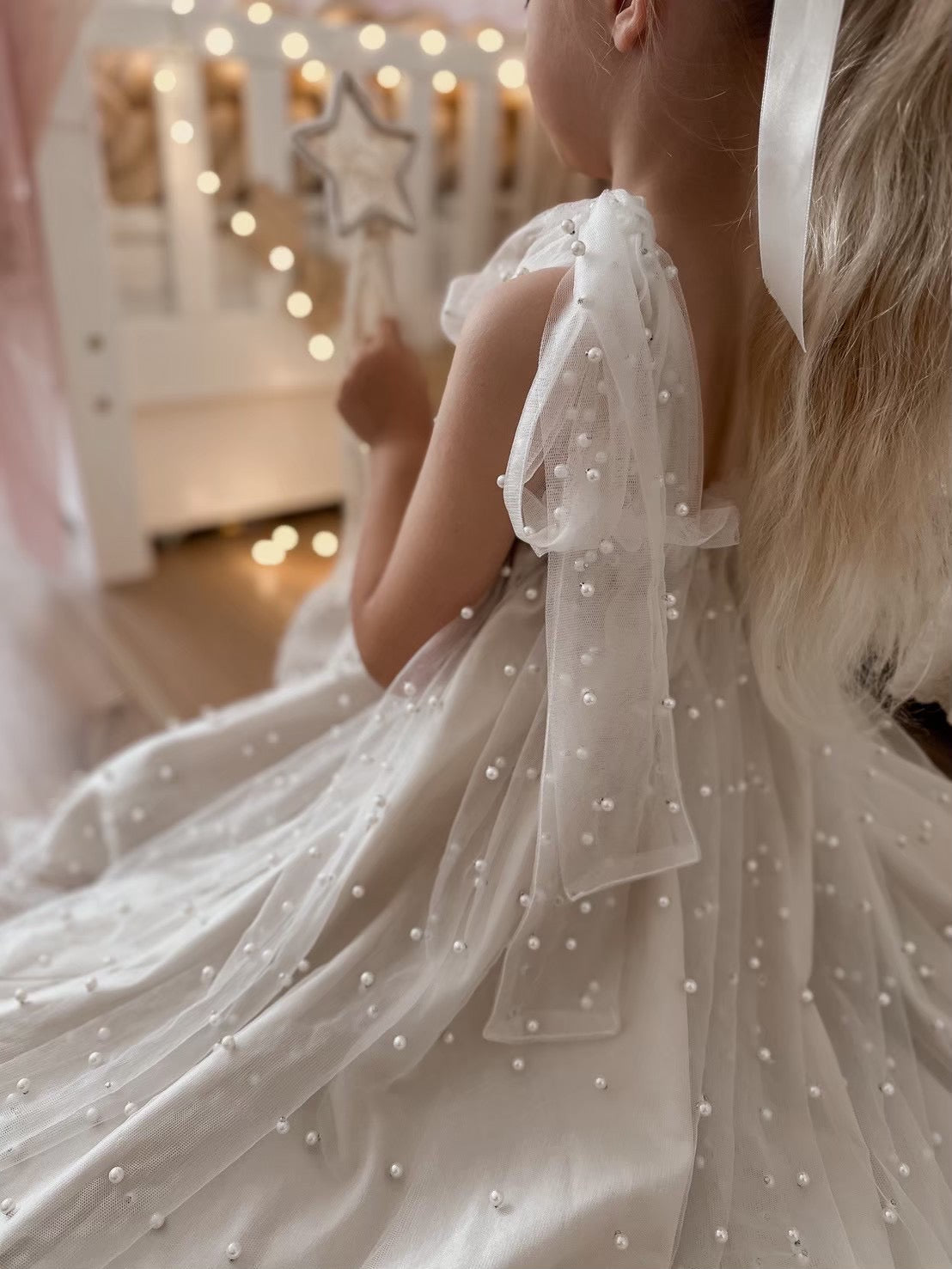 Nelia wear perl dress