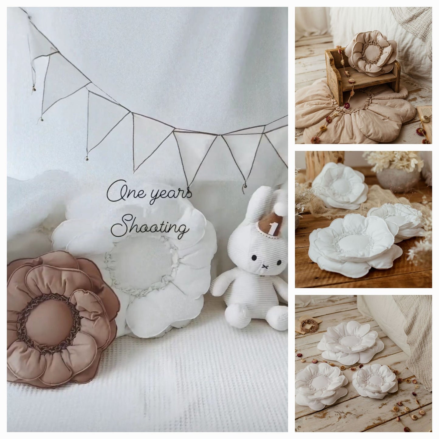 【PRE ORDER】Flower cushion WHITE